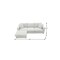 Homeroots 65" White Fabric Modular Sleeper Sofa With Ottoman 568298 - alternate 7