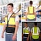 Protectx Class 2 High Visibility Safety Vest, 6 Pockets, Zipper Front, Mesh Back, Lime Green/Black SV-120SM4-GNBK-S - alternate 5