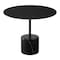 Homeroots 17" Black Steel And Stone Round Coffee Table 520855 - alternate 1