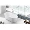 Kingston Brass 67" Acrylic Oval Double Ended Freestanding Tub with Drain, Glossy White VTOV673223 - alternate 5