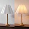 Jonathan Y Abel 25.5" Modern Coastal Pleated Shade Faux Wood Column LED Table Lamp, Brown Wood Finish, 2PK JYL5401A-SET2 - alternate 6