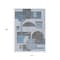 Homeroots 10' X 14' Blue And Gray Geometric Washable Indoor Outdoor Area Rug 618015 - alternate 6