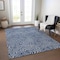 Homeroots 5' X 8' Navy Blue And Gray Abstract Washable Indoor Outdoor Area Rug 599821 - alternate 6