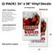 Signmission Belgian Waffle With Strawberries, Vinyl Decals Only 24 Inch x 36 Inch, Vinyl Decal, 2PK DSB-2436-2PACK-BelgianWaffleWithStrawber - alternate 2