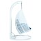 Leisuremod White Wicker Hanging 2 person Egg Swing Chair with Blue Cushions ESCW-57BU - alternate 5