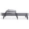 Leisuremod Marlin Patio Chaise Lounge Chair with Armrests in Black Aluminum Frame, White, 2PK MLABL-77W2 - alternate 5