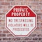 Signmission Private Property No Trespassing Vio, 10 inch X 10 inch, Aluminum Metal Signs, 2PK OC-A-2PACK-10-171 - alternate 5