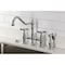 Kingston Brass Bridge Kitchen Faucet with Brass Sprayer, Polished Chrome KS3271BEXBS - alternate 4