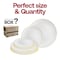 Smarty Had A Party White with Gold Rim Organic Round Plastic Dinnerware Set (120 Dinner Plates+120 Salad Plates), 240PK 930WHGVP-CASE - alternate 8