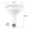 Luxrite BR40 LED Light Bulb, 12W (90 Watt Equivalent), 5CCT 2700K 3000K 3500K 4000K 5000K, 6PK LR31629 - alternate 5