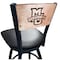 Holland Bar Stool Co 36" Blk Wrinkle Marquette Swivel Bar Stool, Laser Engraved Back L03836BWMedMplAMrqtteBlkVinyl - alternate 1
