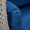 Leisuremod Mendoza Light Grey Wicker Hanging 2 person Egg Swing Chair with Blue Cushions MSCLGR-53BU - alternate 5