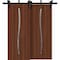 Sartodoors Sliding Closet Barn Bypass Doors 72 x 84 inches, BASIC 3002 Walnut Franko, Modern 6.6ft Rails Hard BASIC3002BBB-GOFR-7284 - alternate 1