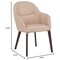 Leisuremod Elias Dining Chair Upholstered in Leather Velvet and Powder Coated Iron Legs, 2PK EDC21LTP-2 - alternate 6