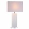 Jonathan Y Tiggie 27" Contemporary Modern Alabaster Rectangular LED Table Lamp, White Alabaster/Clear JYL2009A - alternate 1