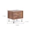 Homeroots 18" Brown Two Drawers Metal Nightstand 286438 - alternate 5