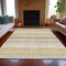Homeroots 3' X 5' Ivory And Beige Striped Washable Indoor Outdoor Area Rug 632221 - alternate 4
