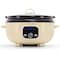 Megachef 6.9 Quart Oval Electric Digital Slow Cooker in Cream with Black Pot MCSC-OV650C - alternate 5