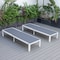Leisuremod Marlin Patio Chaise Lounge Chair with White Aluminum Frame, Dark Grey, 2PK MLW-77DGR2 - alternate 7