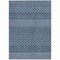 Homeroots 5' X 8' Navy Blue And Ivory Chevron Washable Indoor Outdoor Area Rug 612281 - alternate 6