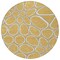 Homeroots 8' Gold Gray And Ivory Round Abstract Washable Indoor Outdoor Area Rug 600530 - alternate 6