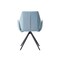 Homeroots Light Blue and Black Upholstered Leather Dining Side Chair 573364 - alternate 7