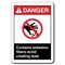 Signmission 10 in Height, Plastic, ANSI-710DS Contains Asbestos Fibers, ANSI-710DS Contains Asbestos Fibers ANSI-710DS Contains Asbestos Fibers - alternate 1