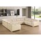 Homeroots Beige Italian Leather Power Reclining U Shaped Eight Piece Corner Sectional With Console 632575 - alternate 12