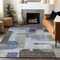 Homeroots 5' X 8' Blue Gray And Charcoal Abstract Washable Indoor Outdoor Area Rug 604373 - alternate 6