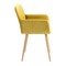 Homeroots Yellow Upholstered Velvet Open Back Dining Chair 521961 - alternate 5