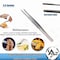 A2Z Scilab Culinary Tweezers, Blunt Serrated Jaws, 4.5 Inch, Stainless Steel Tongs A2Z-ZR1030 - alternate 7