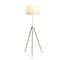 Homeroots Gold Metal Adjustable Tripod Floor Lamp With White Linen Drum Shade 569567 - alternate 5