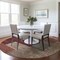 Homeroots 8' Brown And Terra Cotta Round Geometric Washable Indoor Outdoor Area Rug 612438 - alternate 7