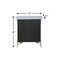 Homeroots 24" Platinum Two Drawers Nightstand 347111 - alternate 5