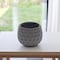 Homeroots Gray Ceramic 17 Ounce Round Distressed Pot Planter 487400 - alternate 4
