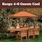 Pure Garden 10 Ft Offset Umbrella with Cross Base, Terracotta 50-LG1055 - alternate 8