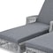 Homeroots 78" Gray Metal Outdoor Chaise Lounge with Gray Cushion 625686 - alternate 4