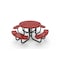 Mytcoat 46in Round Portable Outdoor Table, Red, Seats 8, Punched Steel, Textured Coating 804111 - alternate 1