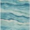 Homeroots 8' X 10' Turquoise Striped Washable Indoor Outdoor Area Rug 608133 - alternate 4
