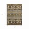 Homeroots 5' X 8' Chocolate Taupe And Gold Tribal Washable Indoor Outdoor Area Rug 615405 - alternate 6