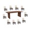 Homeroots 11 Piece Brown Solid Wood Dining Set with 10 635843 - alternate 1