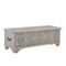 Homeroots 54" Gray Carved Geo Scroll Solid Wood Storage Ottoman 565174 - alternate 5