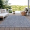 Homeroots 8' X 10' Denim Blue And Gray Oriental Washable Indoor Outdoor Area Rug 604716 - alternate 4