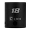 Capri Tools 18 mm Shallow Impact Socket, 3/8-Inch Drive, 12-Point, Metric CP53818 - alternate 1