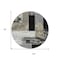 Homeroots 8' Black Taupe And Ivory Round Geometric Washable Indoor Outdoor Area Rug 612390 - alternate 7