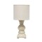 Homeroots 13" Distressed Beige Novelty Table Lamp With Beige Drum Shade 643489 - alternate 3