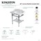 Kingston Brass 30-Inch Carrara Marble Console Sink with Brass Legs and Shelf, 8-Inch, 3-Hole LMS30MBB0 - alternate 2