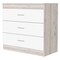 Homeroots 32" White and Gray Three Drawer Dresser 544036 - alternate 5