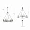 Jonathan Y Oberto 36" 12-Light Iron Classic Industrial Ring LED Chandelier, Oil Rubbed Bronze JYL7497A - alternate 8