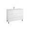 Homeroots 48" White Wood Freestanding Bathroom Vanity With White Sink And Three Drawers 624163 - alternate 1